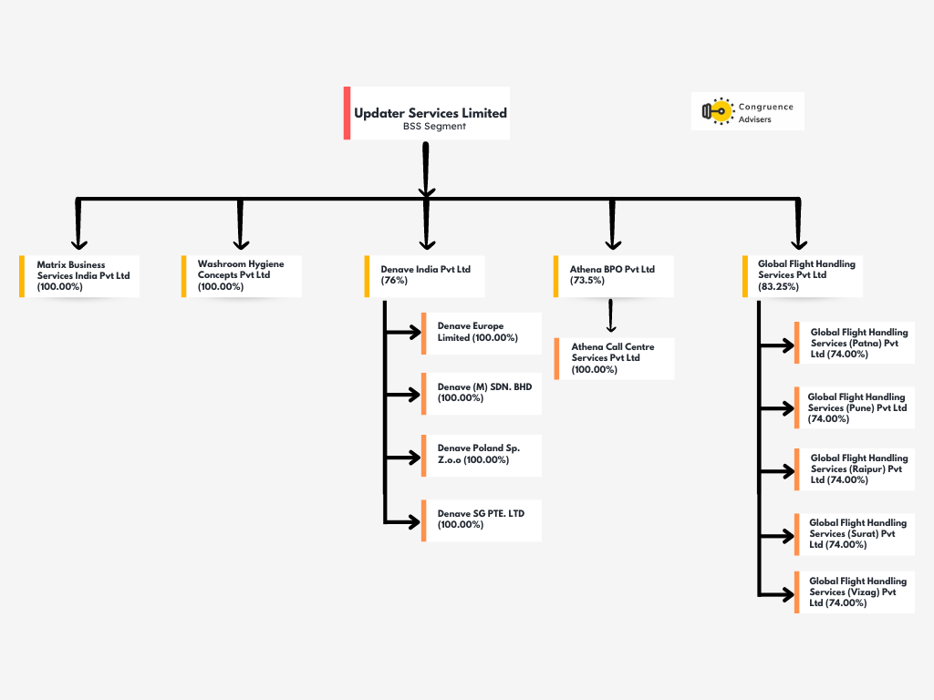 Organisation structure specific for Business Support Services (BSS) segment: